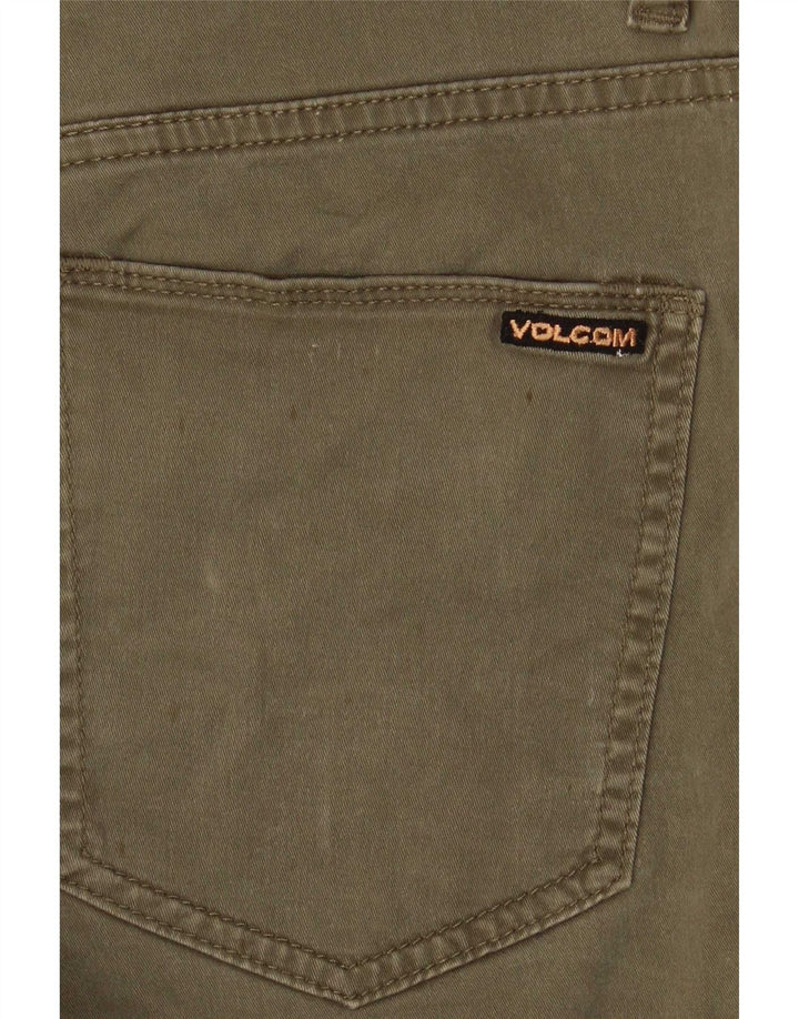 Volcom Hombre Solver Denim Shorts W30 Algodón Caqui Medio
