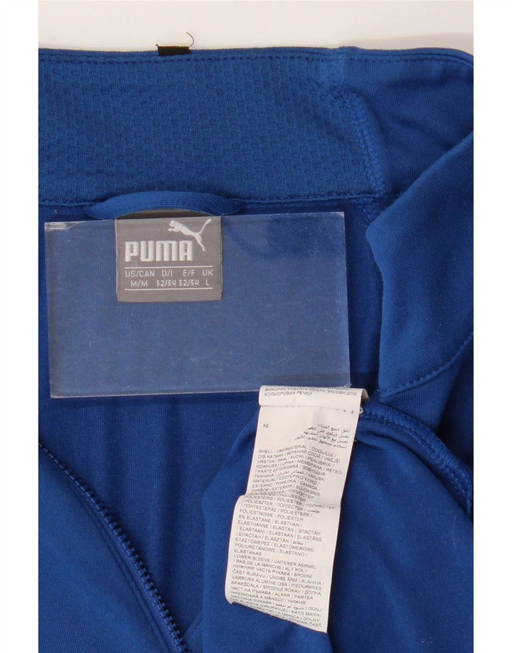 Puma - Chándal con cremallera y cuello para hombre, talla grande, poliéster azul