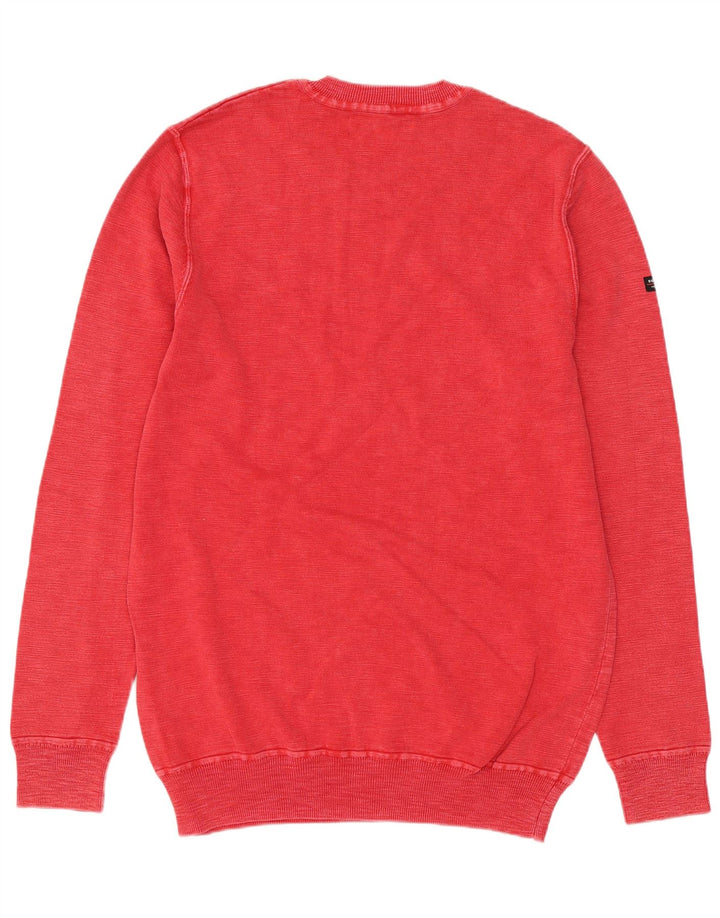 Superdry Jersey De Cuello Redondo Para Hombre Jersey De Algodón Rojo Grande