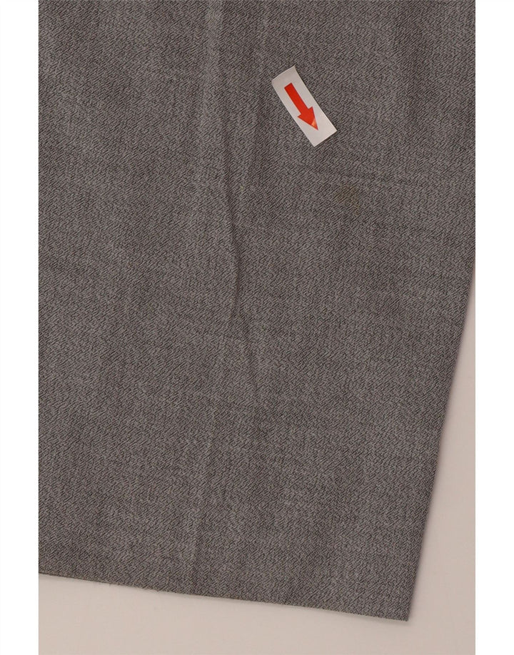Zara Pantalón de traje ajustado para hombre EU 46 XL W36 L33 Poliéster gris