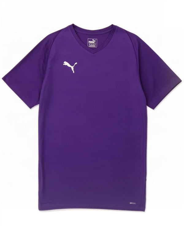 Puma Mens T-Shirt Top Large Purple Polyester