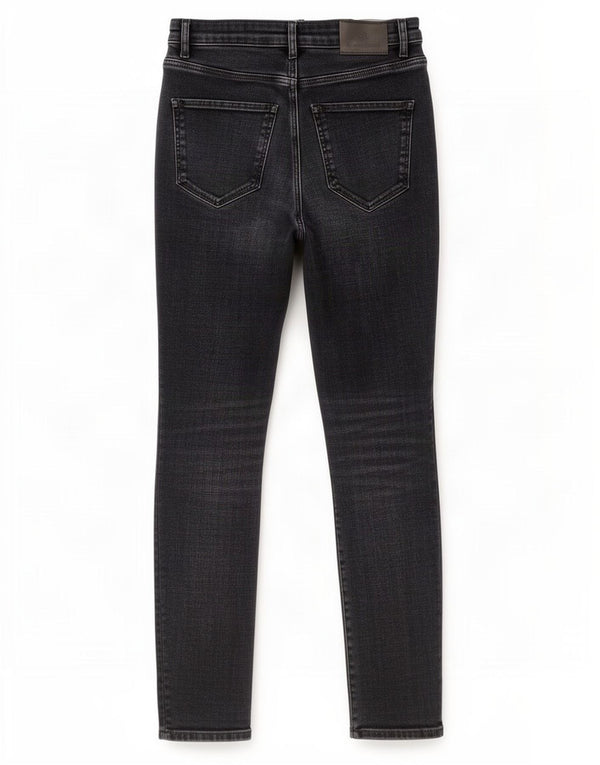Massimo Dutti Jeans Ajustados De Tiro Alto Para Mujer EU 38 Small W28 L29 Azul Marino