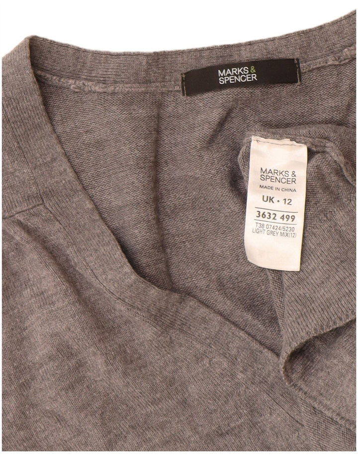 Marks & Spencer Suéter Cárdigan para Mujer Reino Unido 12 Acrílico Gris Medio