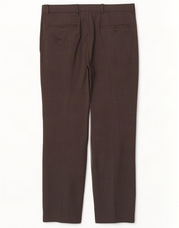 Hugo Boss Pantalón de traje recto para hombre IT 52 XL W36 L33 Gris
