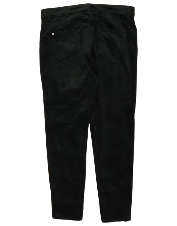 Marks & Spencer Pantalones informales ajustados para mujer UK 40 Large W32 L29 Verde