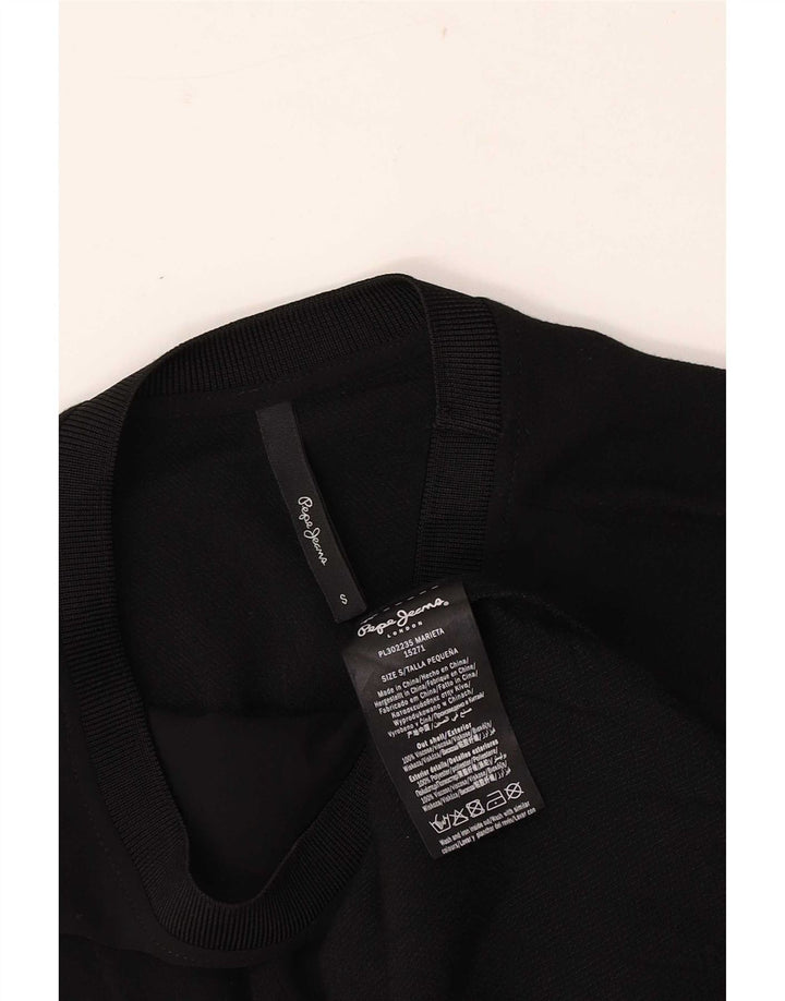 PEPE Jeans Camiseta sin mangas para mujer UK 10 Small Black Viscosa