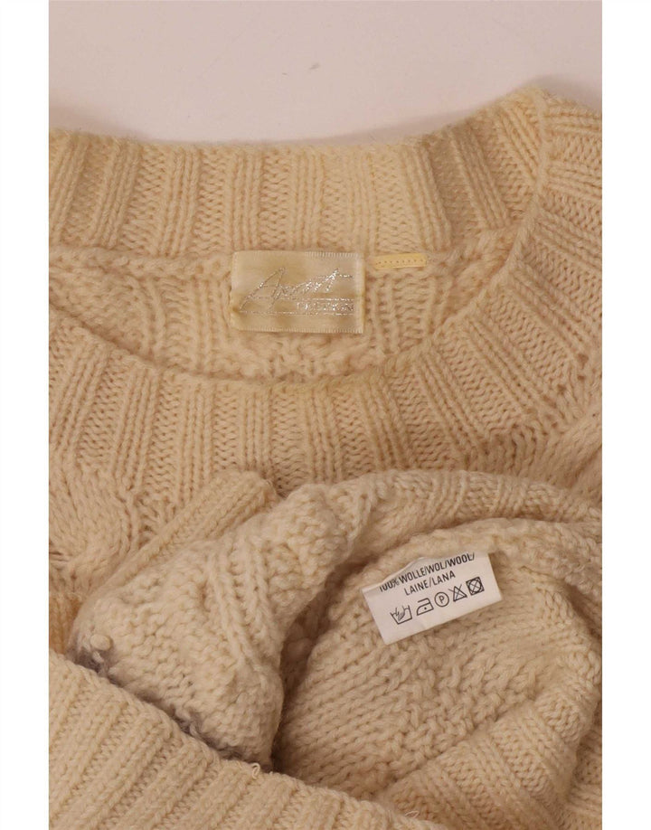 Apart Jersey De Cuello Redondo Para Hombre Jersey De Lana Argyle/Diamante Blanco Roto Mediano