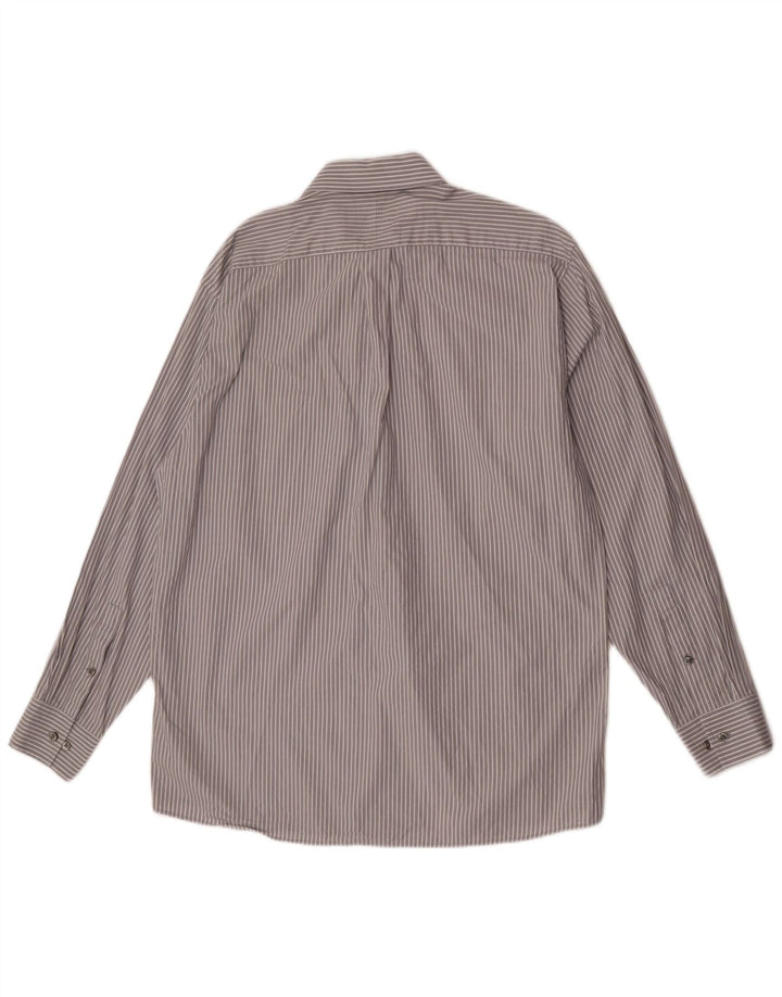 Michael Kors Camisa para hombre Talla 16 1/2 Grande Algodón a rayas gris