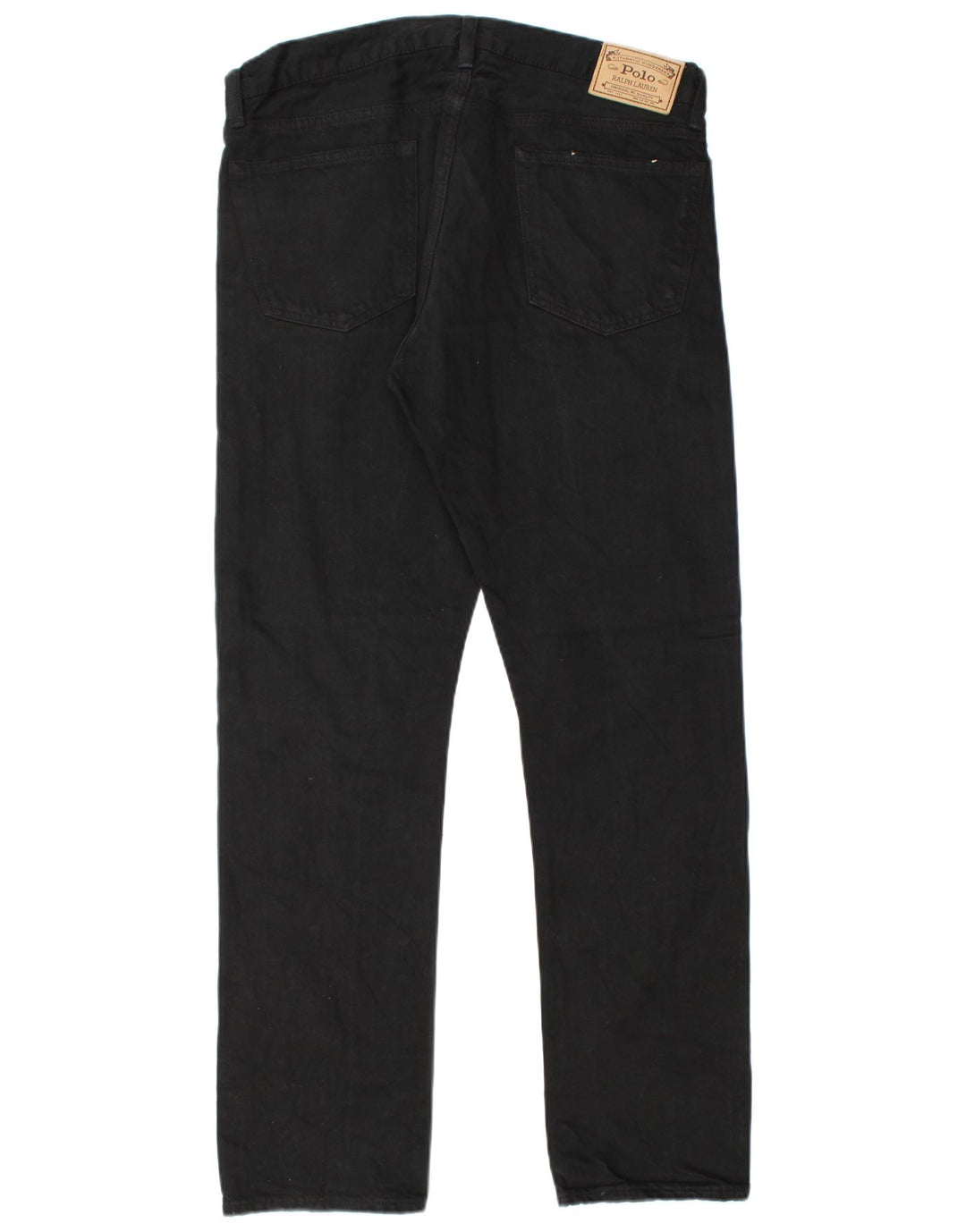 POLO RALPH LAUREN Pantalones casuales rectos para hombre W34 L32 Algodón negro