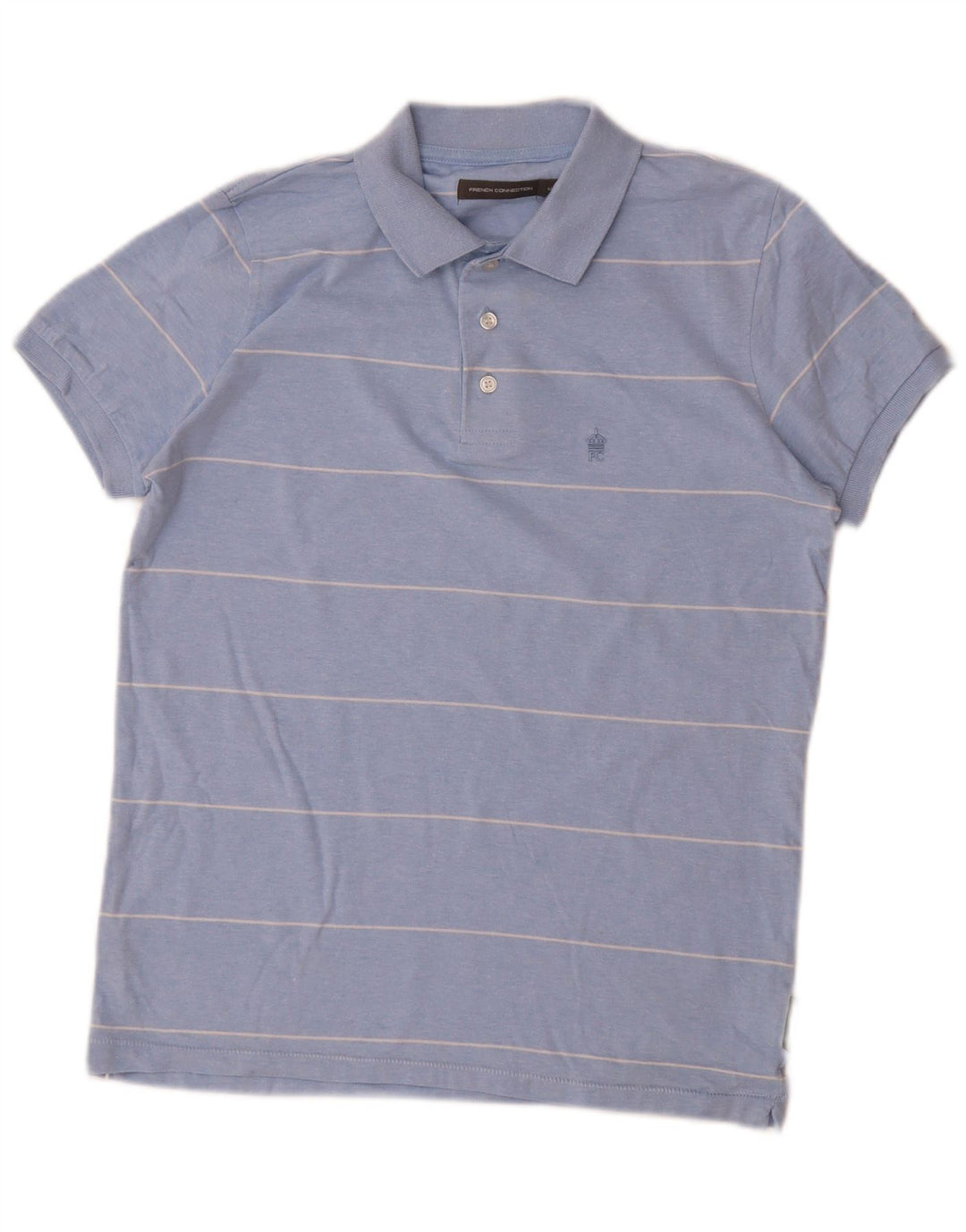 Polo de hombre de French Connection de algodón a rayas en azul medio