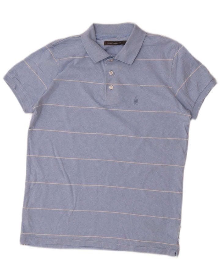 Polo de hombre de French Connection de algodón a rayas en azul medio