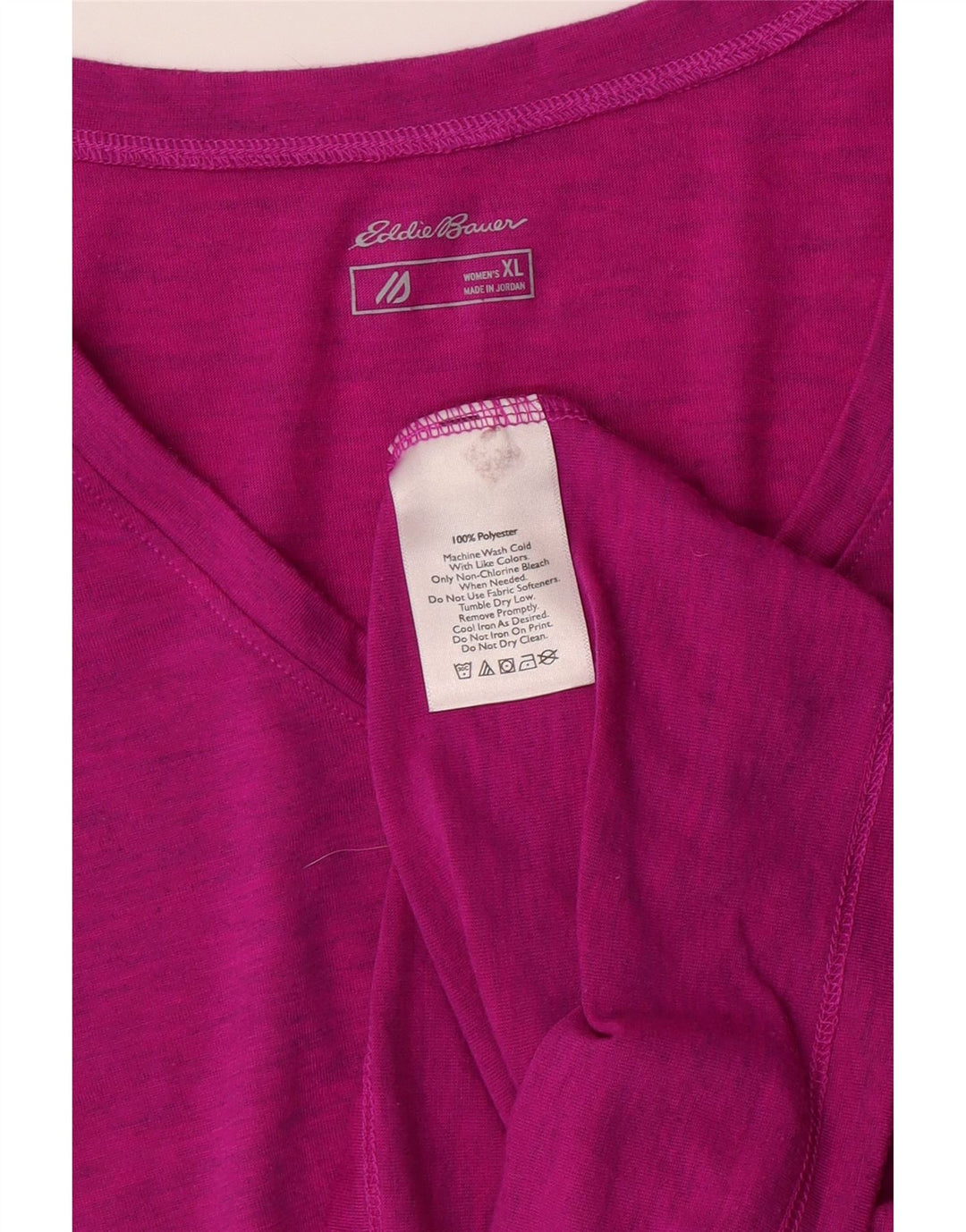 EDDIE BAUER Womens T-Shirt Top UK 18 XL Purple Polyester Vintage Eddie Bauer and Second-Hand Eddie Bauer from Messina Hembry 