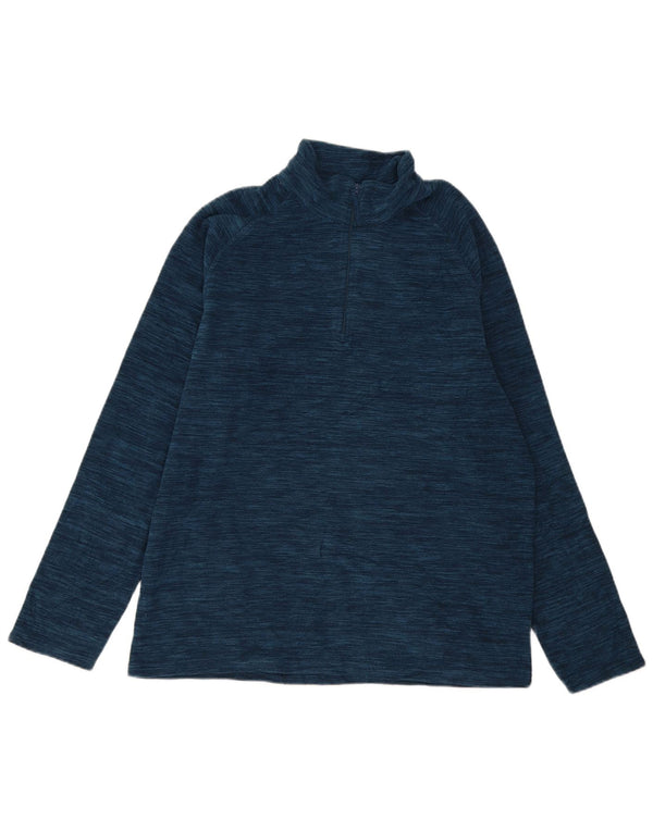 Jersey de forro polar con cremallera y cuello para hombre de Mountain Warehouse, tamaño grande, moteado en azul marino