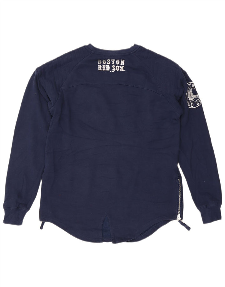 Majestic Sudadera gráfica para mujer Jumper UK 10 Small Azul marino