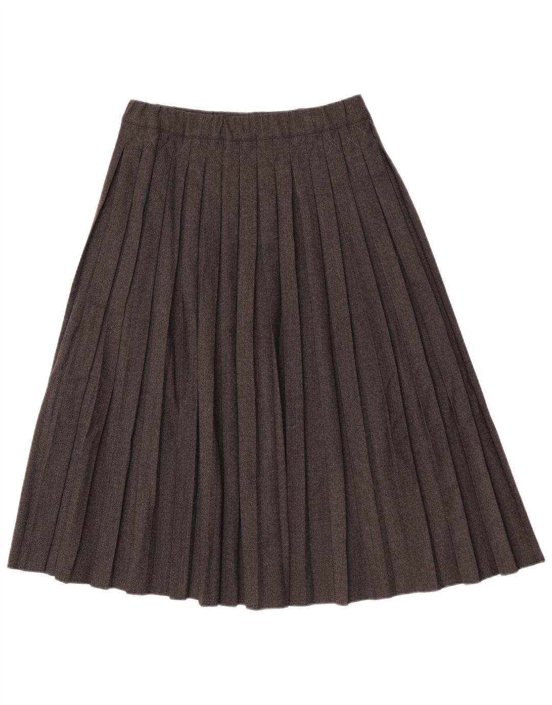Falda plisada vintage para mujer IT 42 Mediana W30 Lana gris