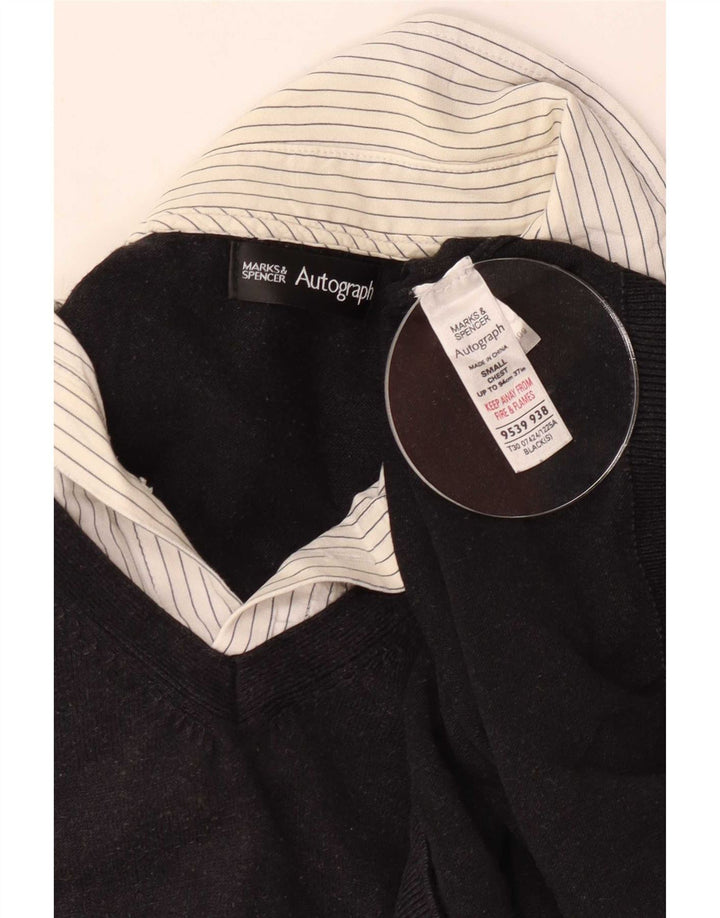 Marks & Spencer Suéter con Cuello en V Autograph para Hombre Pequeño Negro
