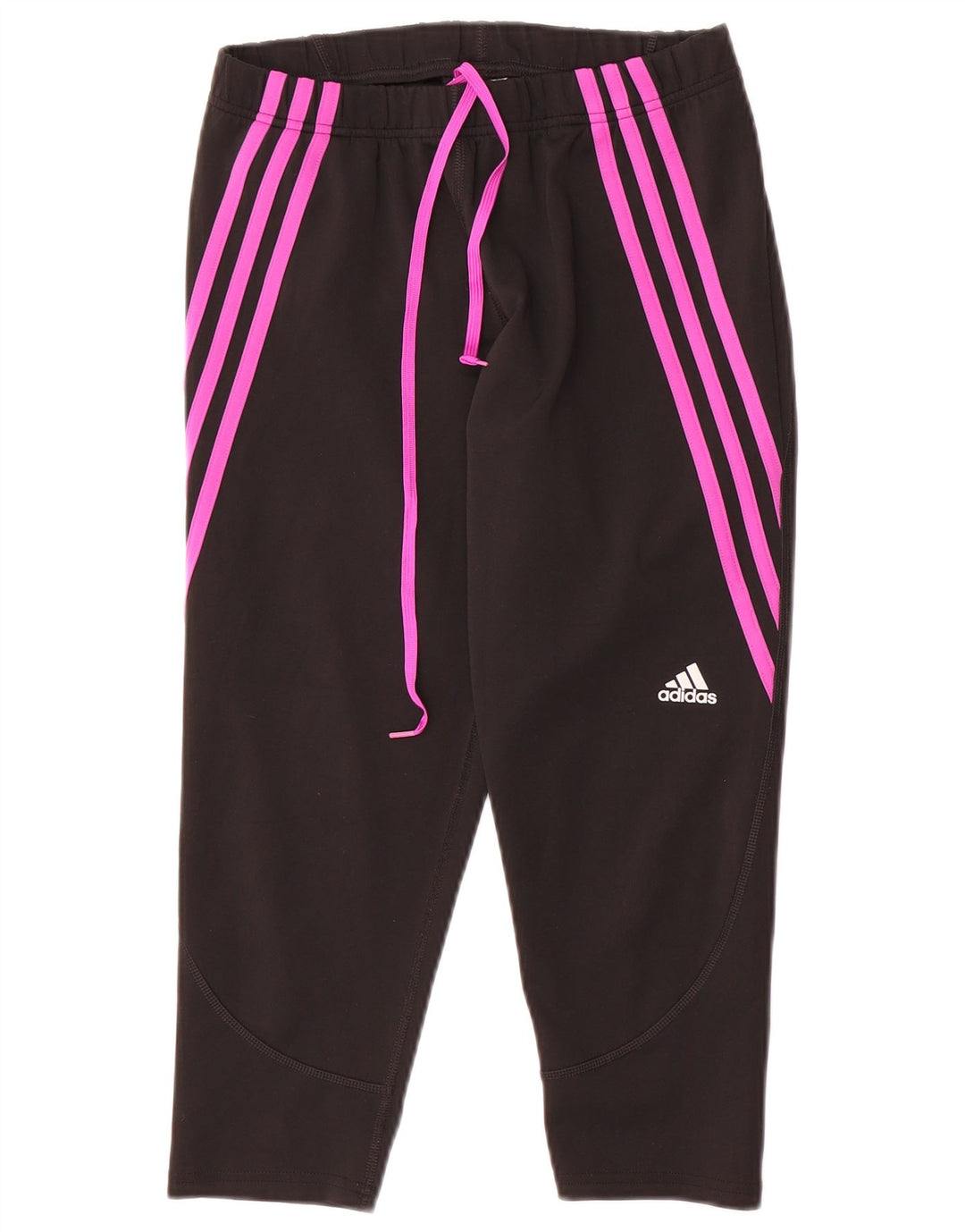 Adidas Pantalones de chándal cortos para mujer UK 12/14 Mediano Negro Poliéster