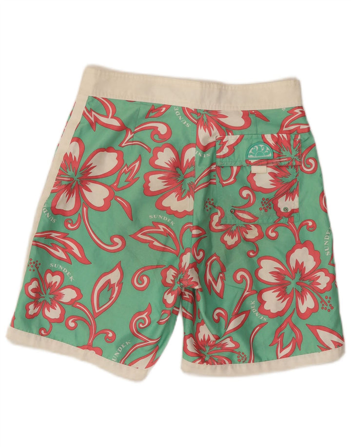 Sundek Bañador Hombre Pequeño Verde Floral Poliéster