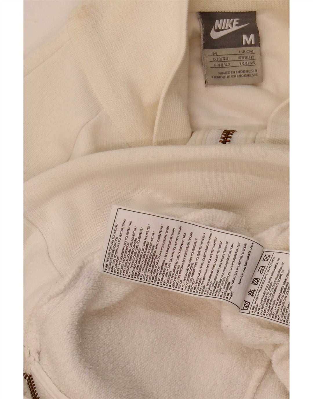 Nike - Chaqueta de chándal para mujer, talla 10/12, algodón blanco mediano