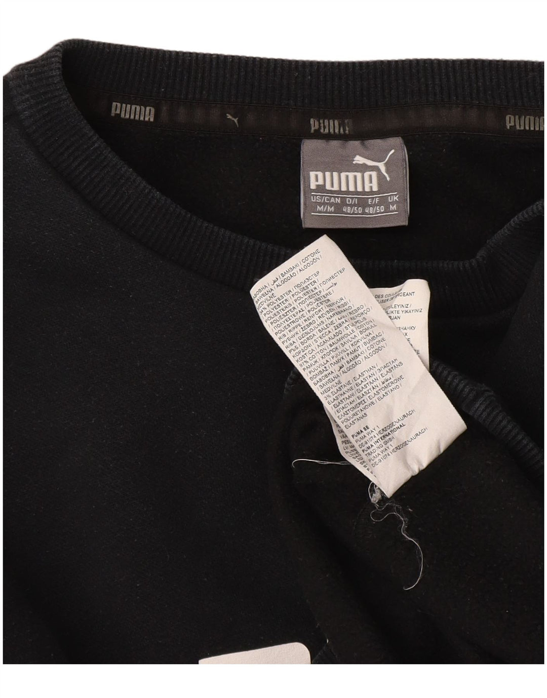 Puma Hombre Sudadera Gráfica Jumper Algodón Negro Mediano