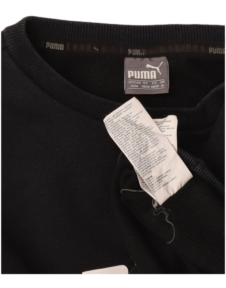 Puma Hombre Sudadera Gráfica Jumper Algodón Negro Mediano