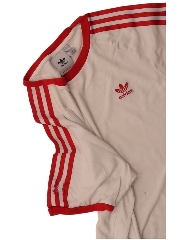 Adidas - Camiseta para hombre, talla grande, color blanco roto, algodón