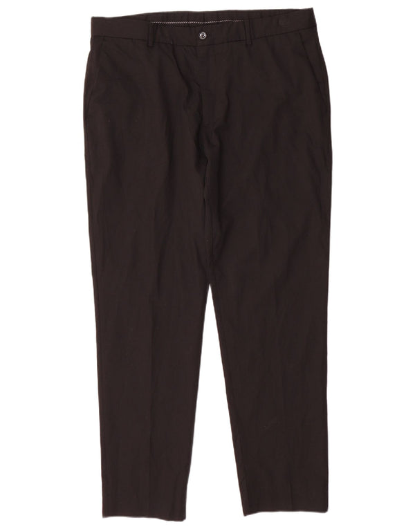 Zara Pantalón de traje ajustado para hombre EU 44 Large W34 L28 Negro
