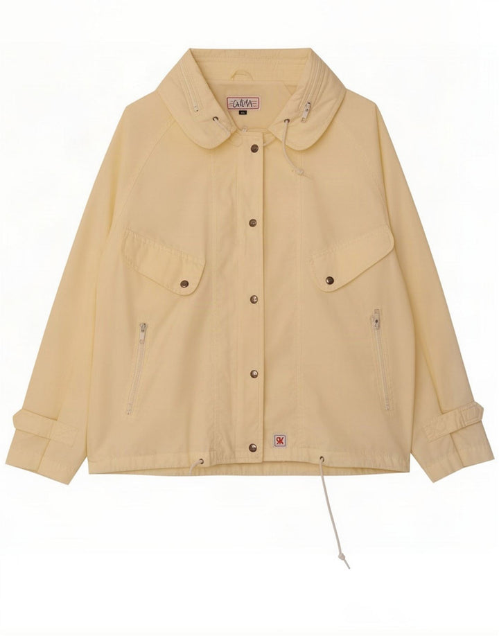 Chaqueta utilitaria vintage para mujer IT 42 Poliéster amarillo medio