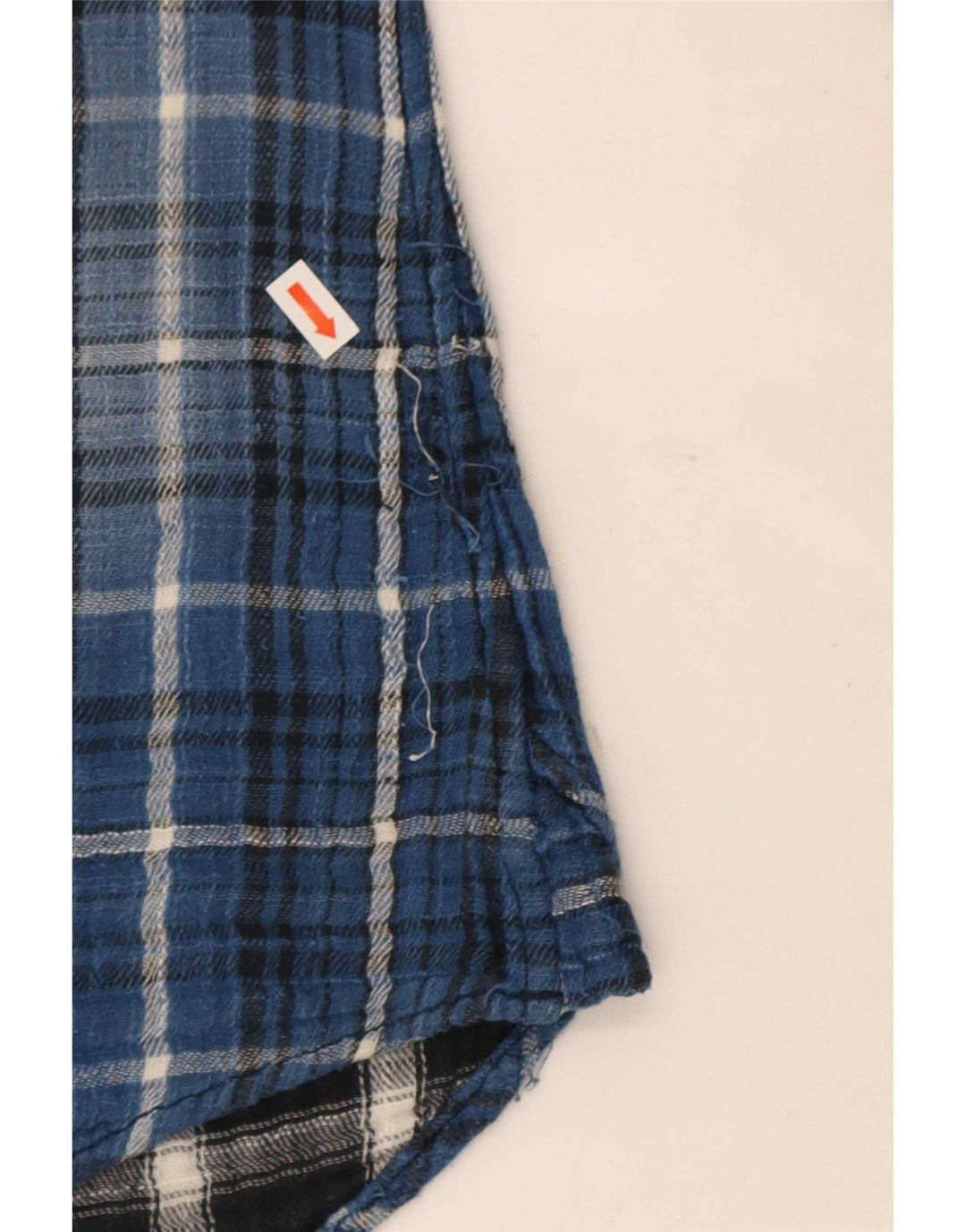 Camisa de franela para hombre Rifle Small Blue Check Cotton