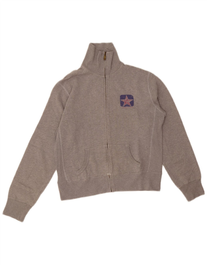 Converse Mujer Chándal Top Chaqueta UK 16 Grande Gris