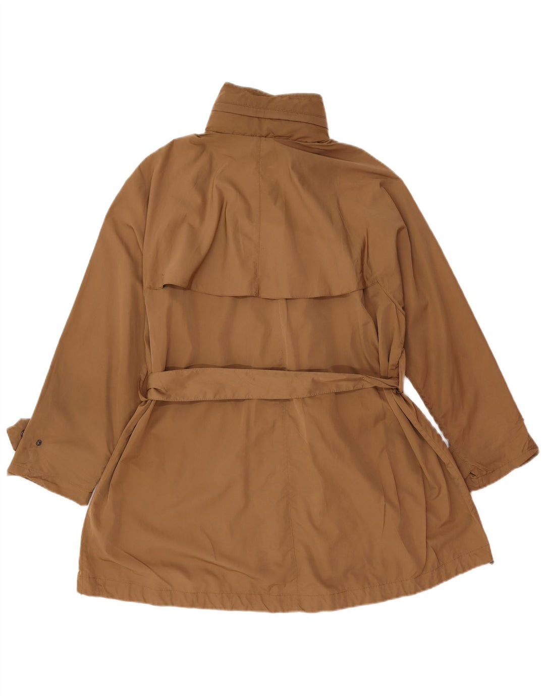 Zara Mujer Gabardina extragrande con capucha UK 10 Small Marrón Poliéster