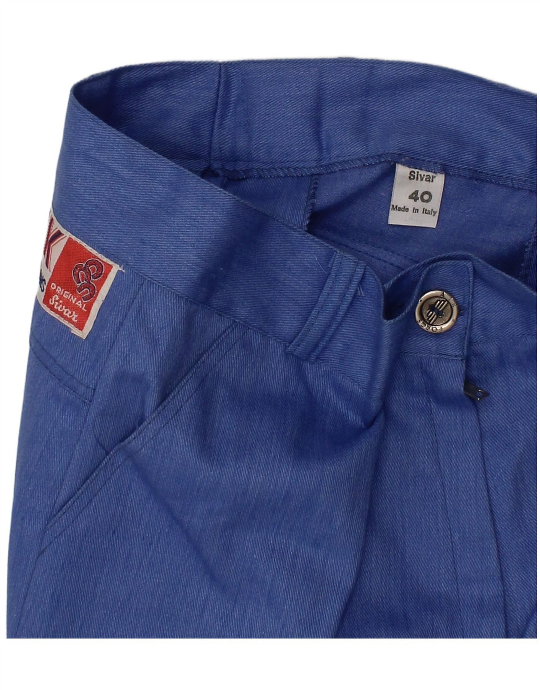SIVAR Pantalones cortos casuales para mujer IT 40 Small W26 Algodón azul