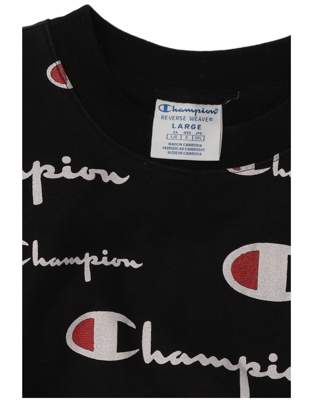 Champion Sudadera Gráfica para Hombre Jersey Grande De Algodón Negro