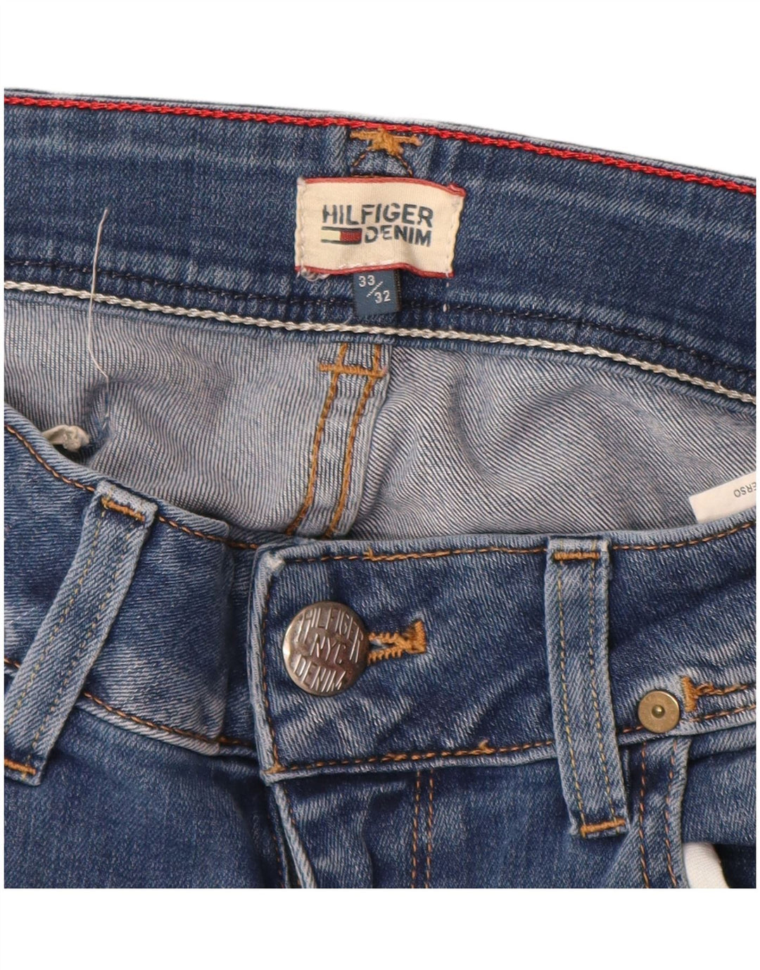Vaqueros Rectos Tommy Hilfiger Mujer W33 L26 Algodón Azul