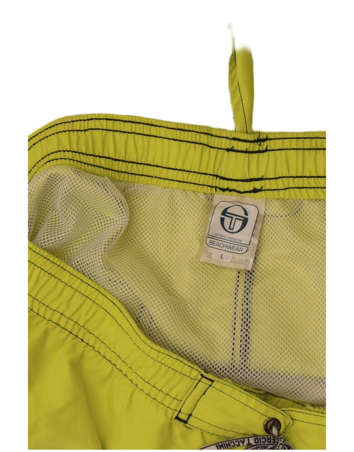Sergio Tacchini Bañador con estampado gráfico para hombre Poliéster a rayas verdes grandes