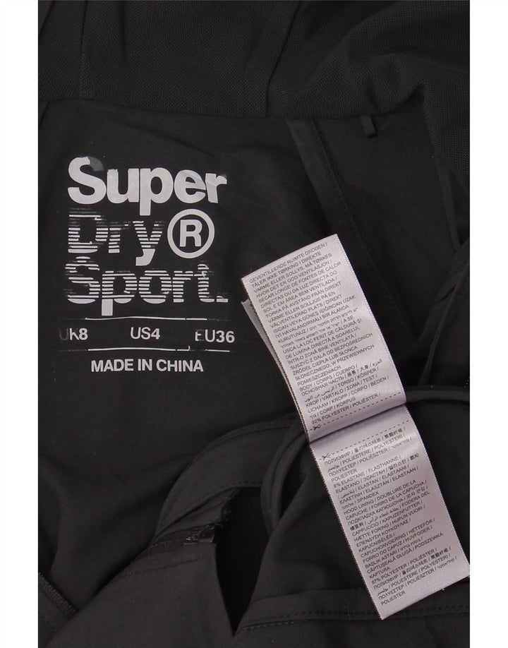 Superdry Chaqueta Cortavientos Con Capucha Para Mujer UK 8 Small Poliéster Negro