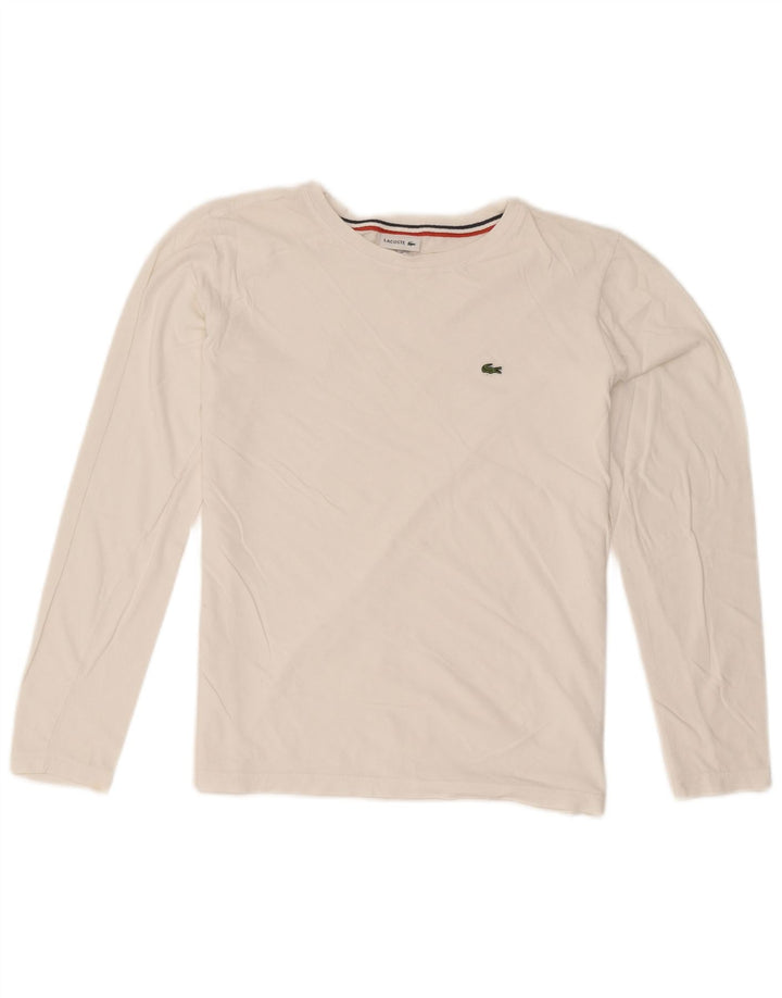 Camiseta Niño Lacoste Manga Larga 15-16 Años Blanco Algodón