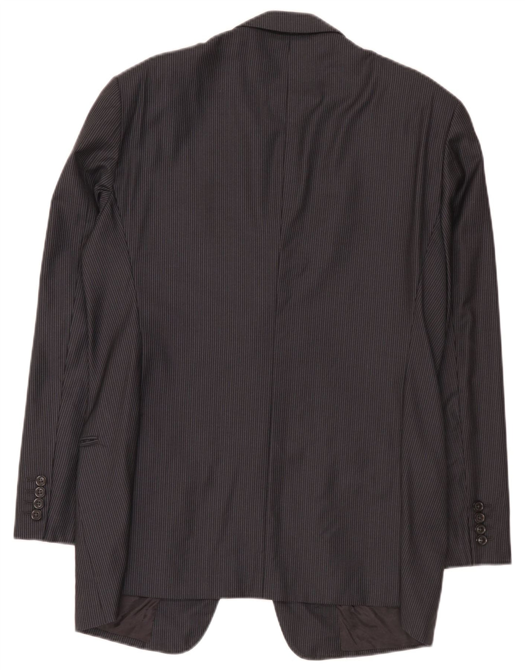 Armani Collezioni Chaqueta tipo blazer de 2 botones para hombre IT 52 Lana a rayas gris grande