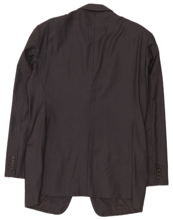 Armani Collezioni Chaqueta tipo blazer de 2 botones para hombre IT 52 Lana a rayas gris grande