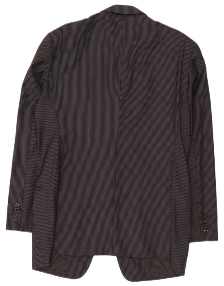 Armani Collezioni Chaqueta tipo blazer de 2 botones para hombre IT 52 Lana a rayas gris grande