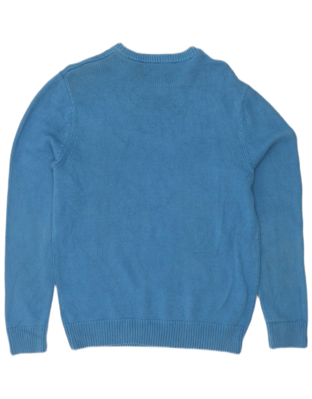 Chaps Hombre Cuello Barco Jersey Suéter Pequeño Algodón Azul