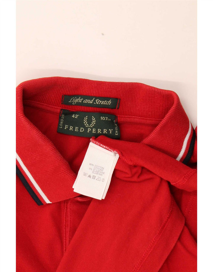 Polo Fred Perry Hombre Algodón Rojo Medio
