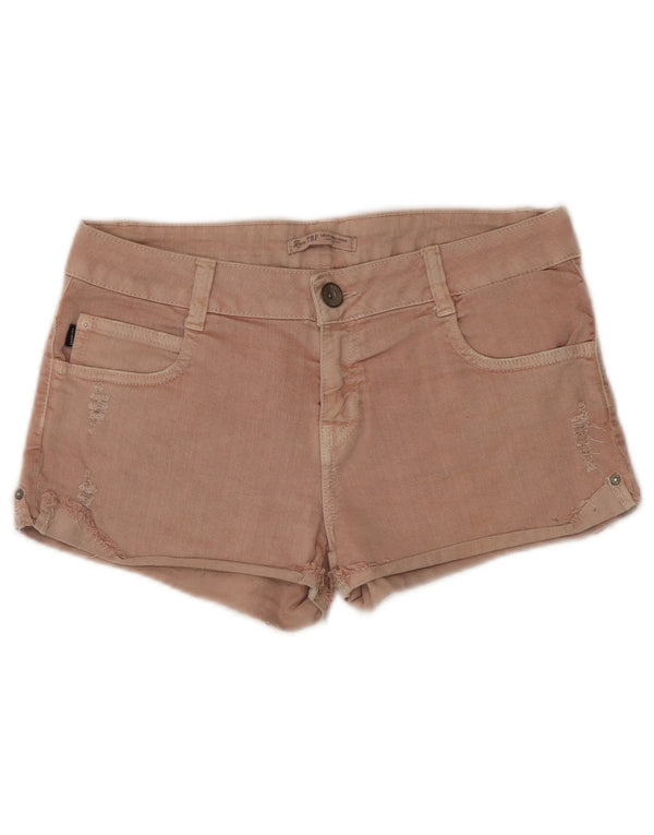 Zara Mujer Trafaluc Denim Shorts EU 38 Small W28 Algodón Rosa
