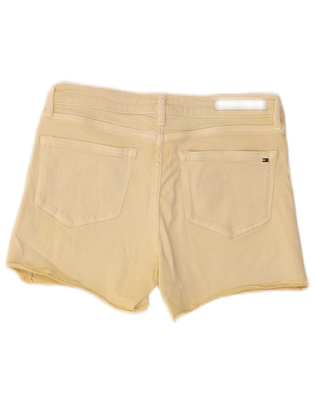 Tommy Hilfiger Shorts De Mezclilla Desgastados W28 Algodón Amarillo Medio Mujer
