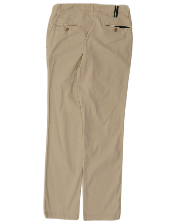 Fred Perry Mens Straight Chino Trousers IT 46 Small W32 L30 Beige Cotton