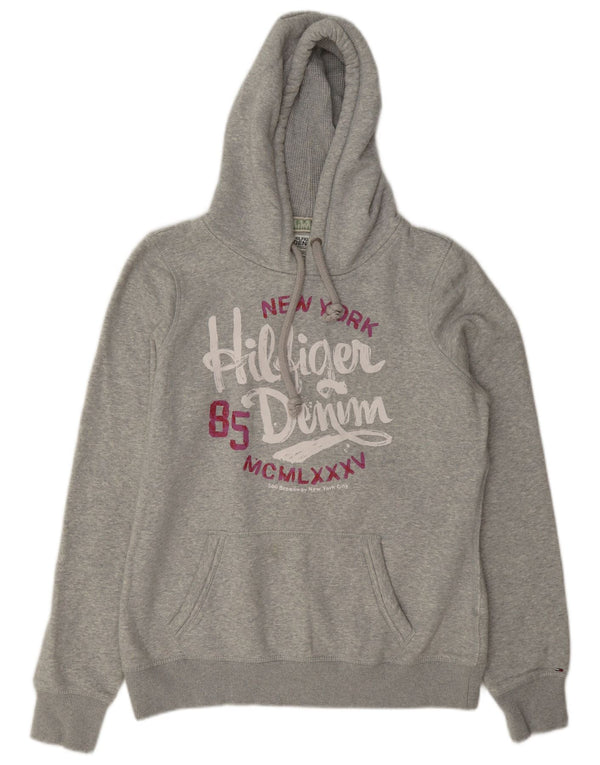 Tommy Hilfiger Sudadera con capucha gráfica para mujer UK 40 XL Algodón gris