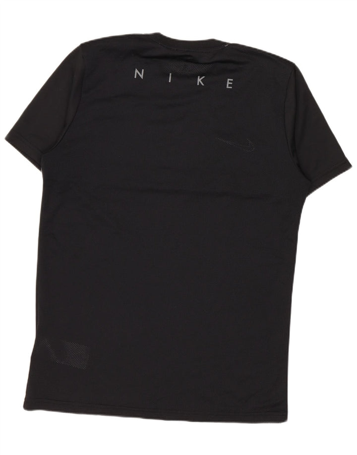Camiseta Nike Dri Fit para hombre Top medio negro color block Poliéster