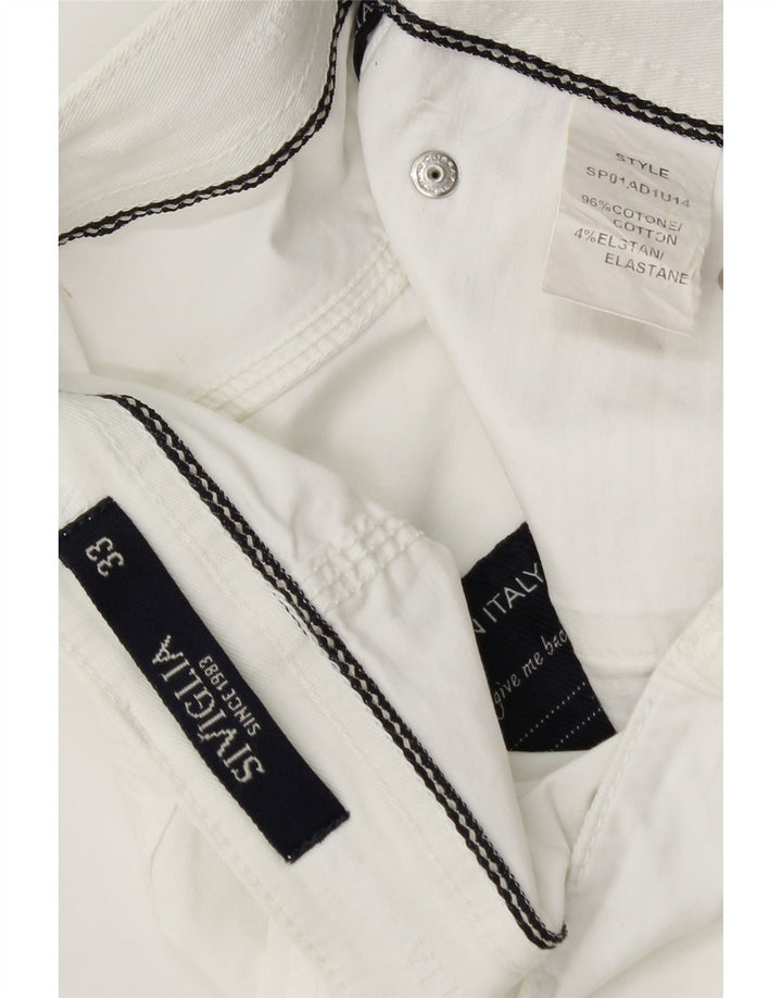SIVIGLIA Bermudas Hombre W33 Medio Algodón Blanco