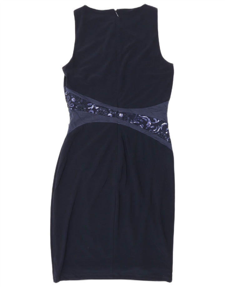 RALPH LAUREN Vestido sin mangas para mujer US 4 Pequeño Poliéster azul marino