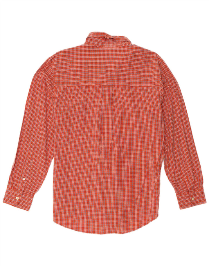Camisa Chaps Hombre Algodón Cuadros Rojo Mediano